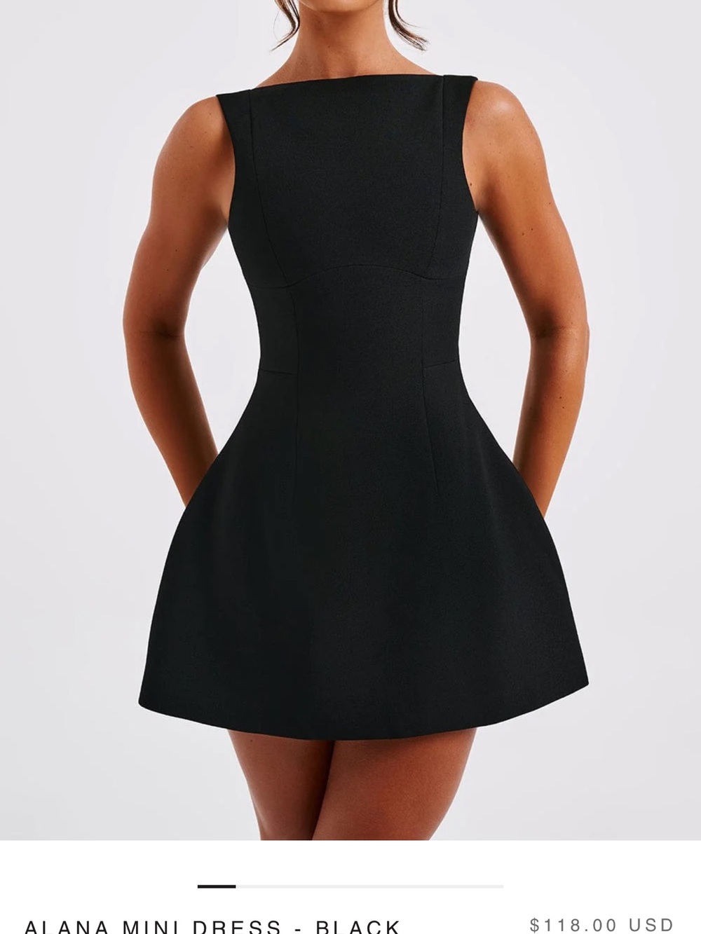 Alana Black Mini Dress